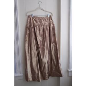 Rejina Pyo Sz 10 Skirt Metallic Bronze Iridescent A-symmetrical Party